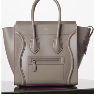 Celine mini luggage Palmellato like new beige/pink